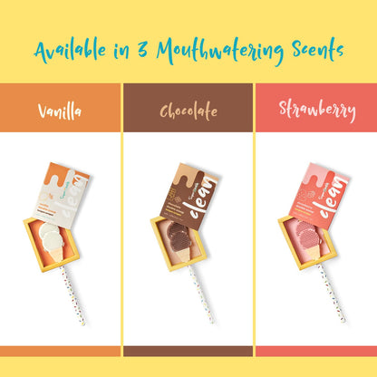 SuperMouth Kids Tongue Scraper 6-12 for Bad Breath, Double Scoop Vanilla