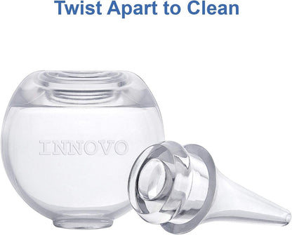 Innovo Hospital Grade Silicone Twister Bulb Baby Ear Syringe and Nasal Aspirator