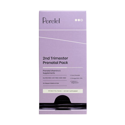 Perelel 2nd Trimester Prenatal Pack - Daily Pregnancy Vitamins - Omega DHA Prenatal Vitamins