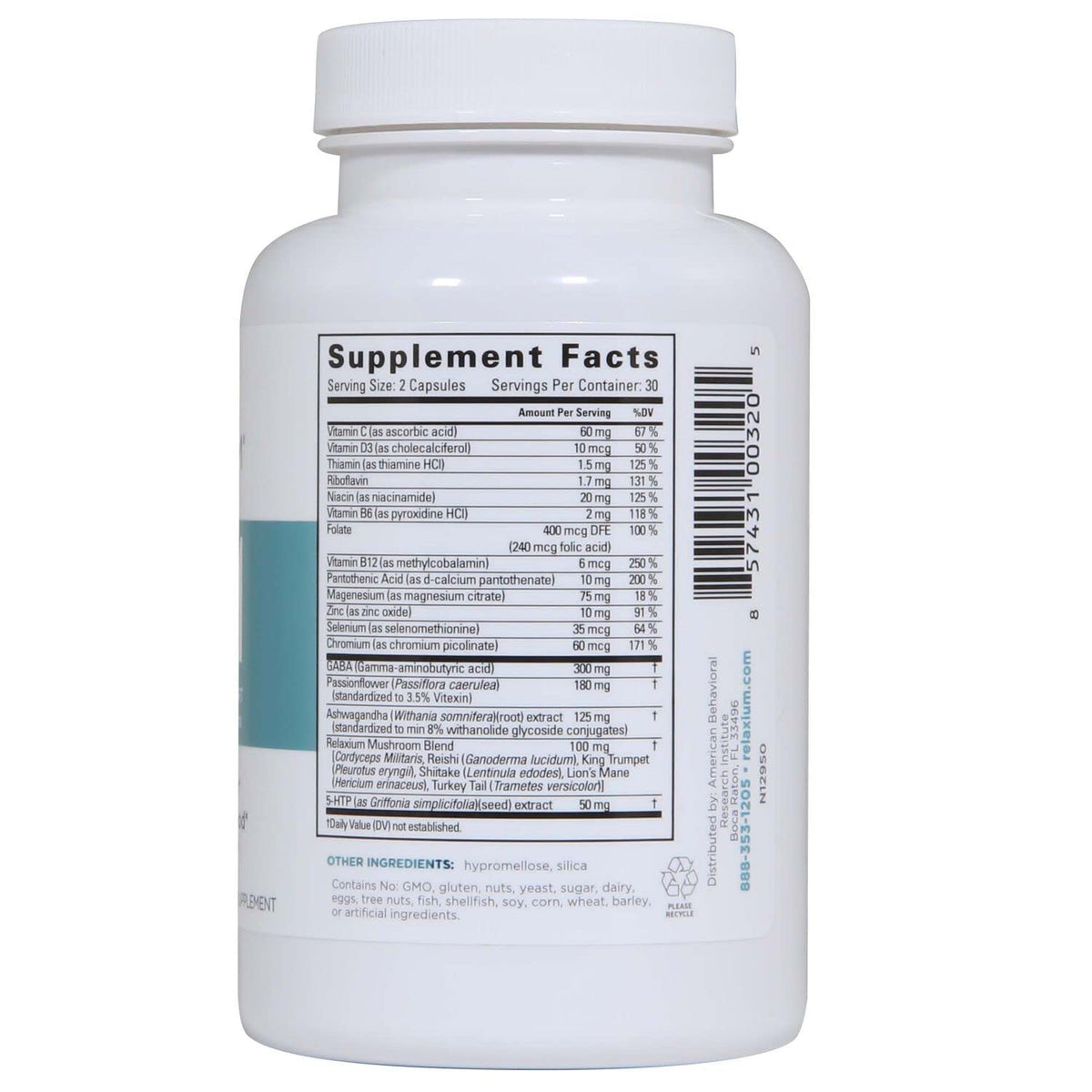 Relaxium Calm, Non-Habit Forming, Stress & Mood Support Supplement