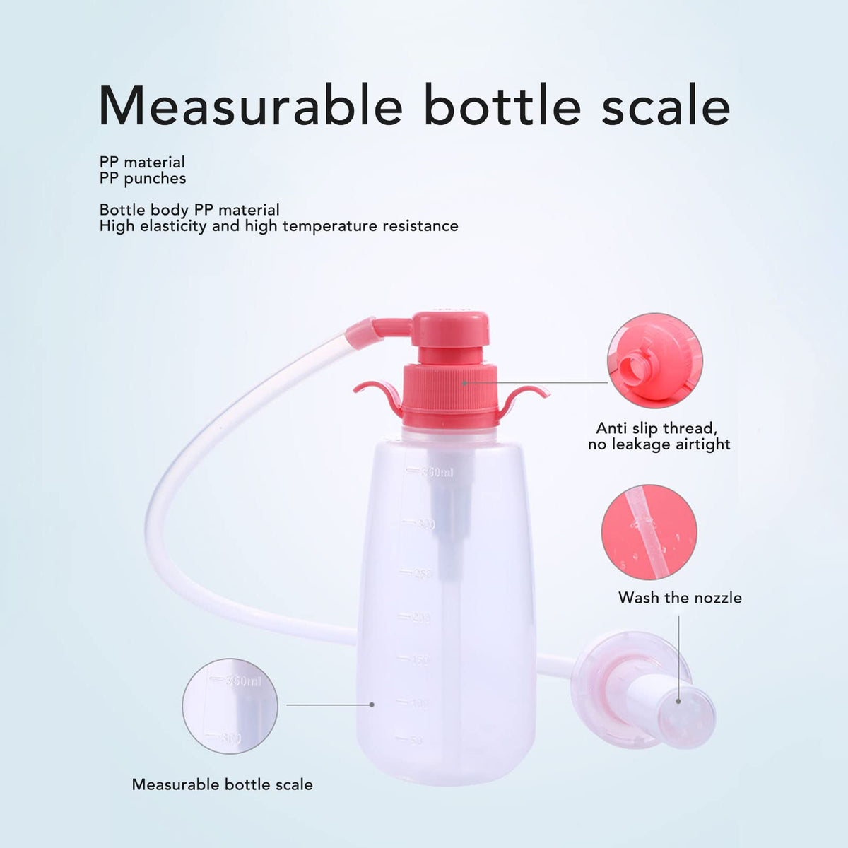 Vaginal Douche Cleaner,350ml Vaginal Cleanser Vaginal Douche Reusable Vaginal Cleansing System