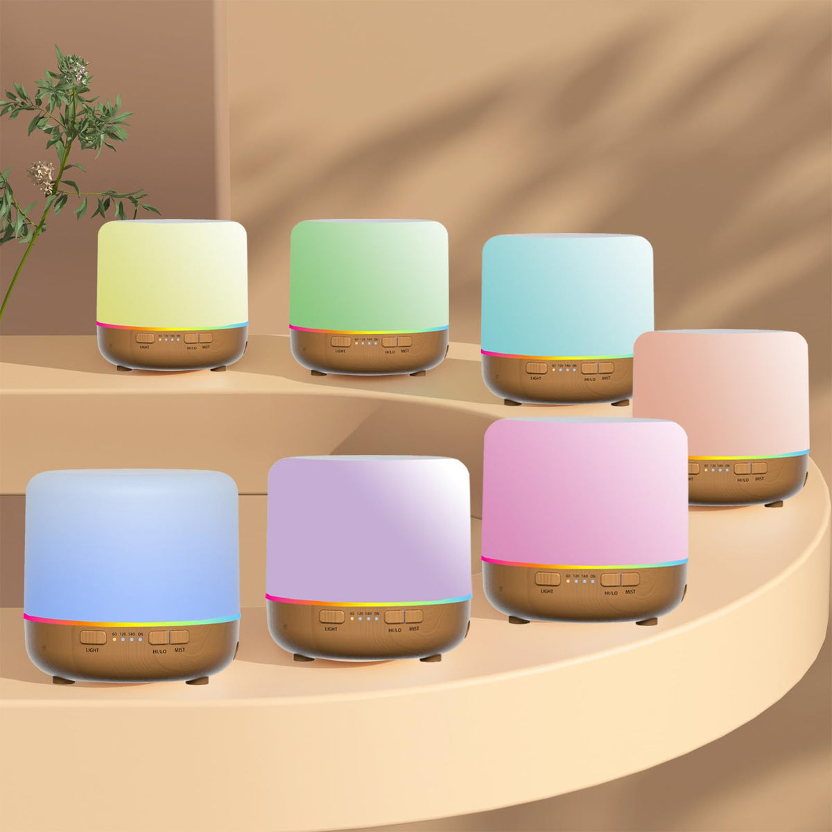 Otheya Scent Essential Oil Diffuser 2 Pack Max 200 ML Ultrasonic Cool Mist Humidifiers and Aromatherapy