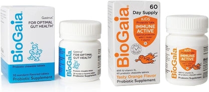 BioGaia Protectis Immune Active Kids Probiotic Gastrus Chewable Tablets Bundle