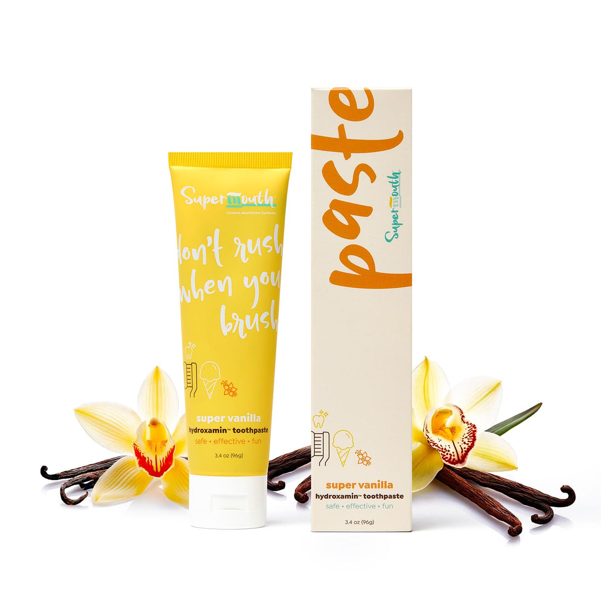 SuperMouth 10% Nano Hydroxyapatite Toothpaste, Fluoride Free, Strawberry