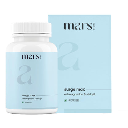 mars by GHC Growth Max Combo | Nitric Oxide Capsules + SurgeMax Capsules | Performance & Vitality Support | 120 Capsules | Pack of 1