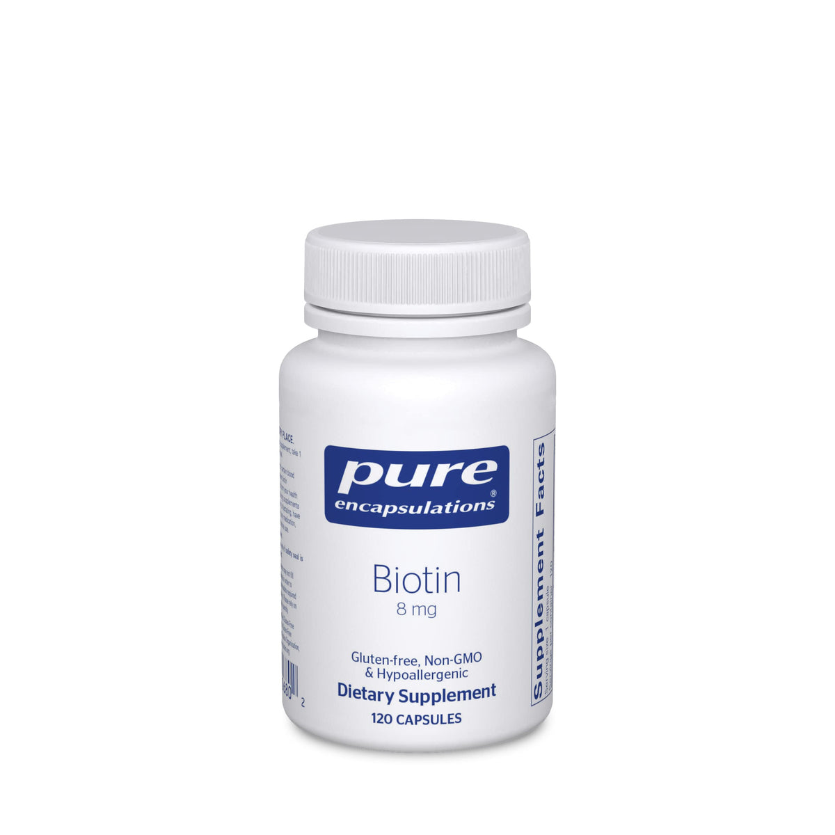 Pure Encapsulations Biotin 8 mg - B Vitamin Supplement to Aid Stress Relief, Hair, Skin 