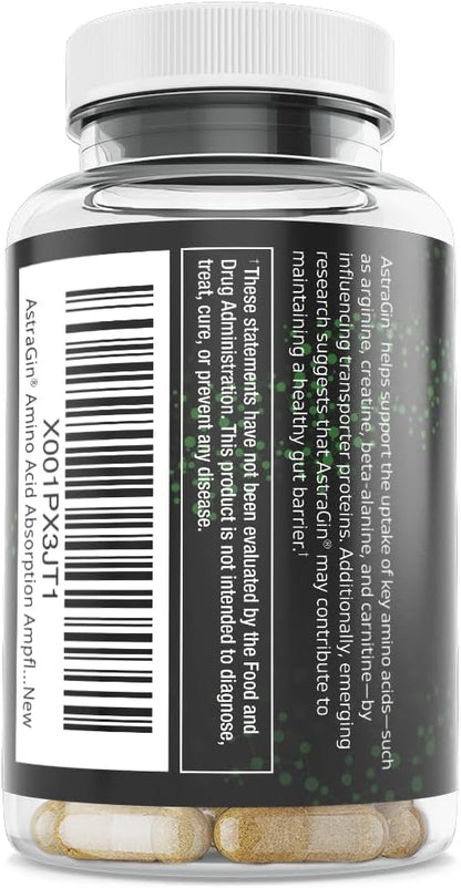 Pure AstraGin Bioavailability Enhancer. Maximum Nutrient Absorption & Gut Health Supplement. Boosts Pre-Workouts, BCAAs, Creatine & Protein Powder Efficacy. 90 Vegan Capsules