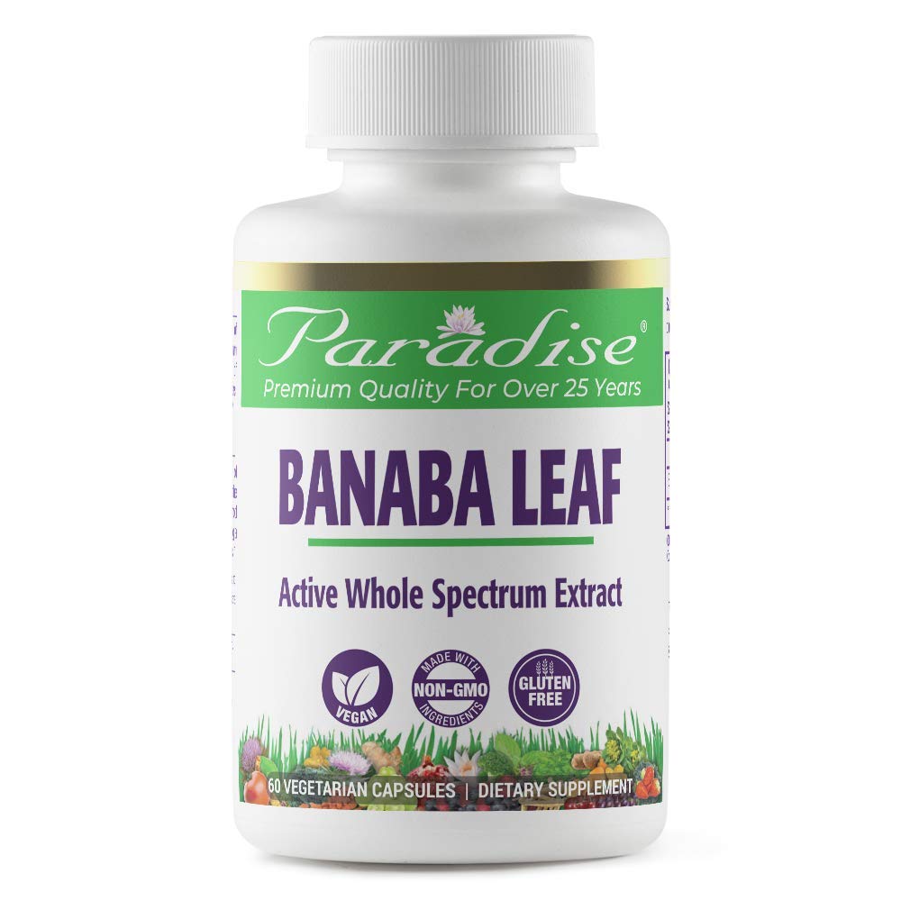 Paradise Herbs Banaba Leaf Vegetarian Capsules, 60 Count