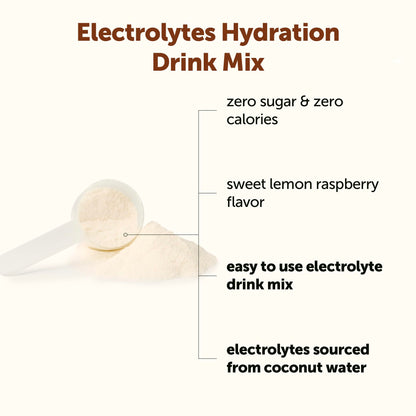 Micro Ingredients Electrolytes Powder, 2lbs (139 Servings) | Sugar Free | Lemon Raspberry Flavor | High Potassium (1,000mg) + Coconut Water & Real Lemon Juice | Keto Friendly, Non-GMO