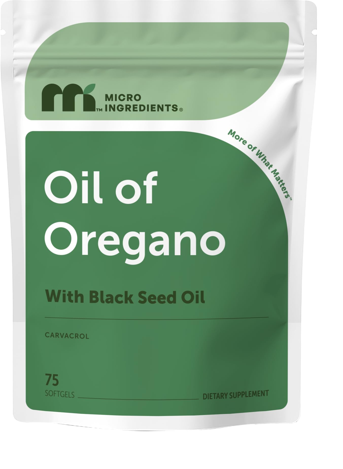 Micro Ingredients Oil of Oregano Softgels, 300 Count | 2 in 1 Formulated with Black Seed Oil | 4X Strength Carvacrol & Thymoquinone | Plant Based, Non-GMO