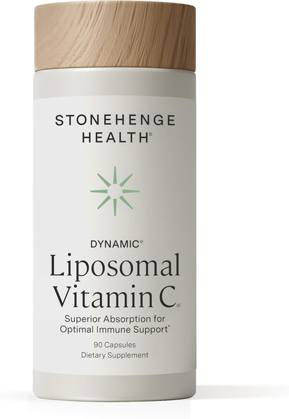 Stonehenge Health Dynamic Liposomal Vitamin C 1500mg - 90 Capsules - Advanced Formula - Phospholipids sourced from Non-GMO Sunflower, Supports Healthy Immune System, Collagen Synthesis & Brain Health