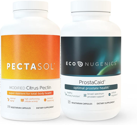 EcoNugenics Ultimate Prostate Health Supplement Bundle – Includes 120 Capsules of ProstaCaid and 270 Capsules of Pectasol-C Modified Citrus Pectin - Immune Function & Prostate Support for Men