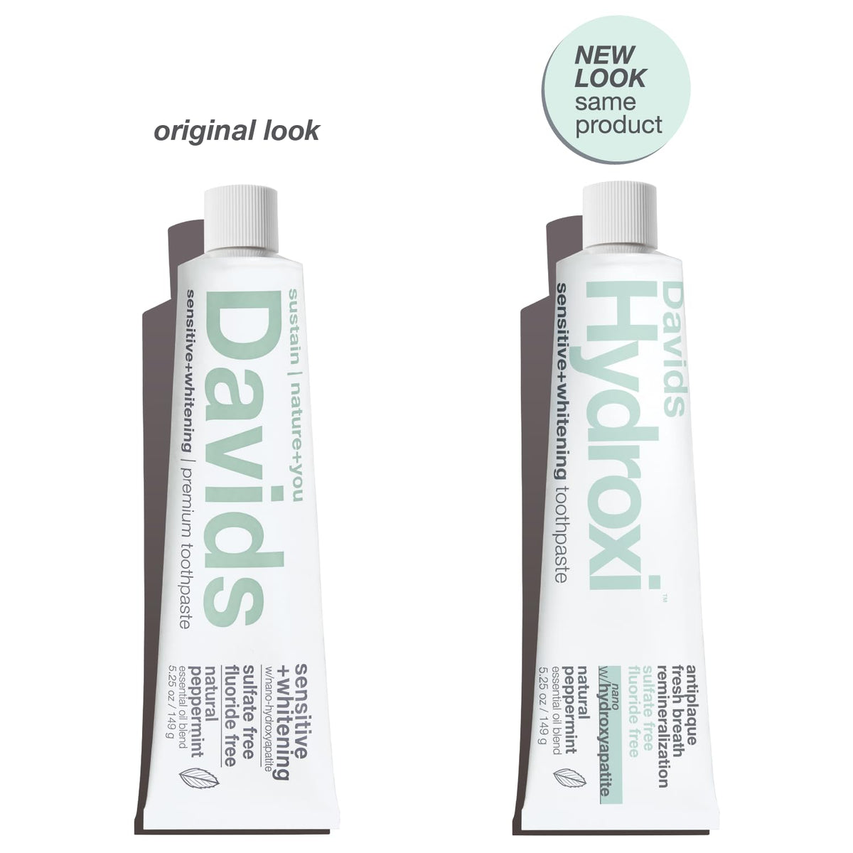Davids Nano Hydroxyapatite Toothpaste Sensitive + Whitening Peppermint 4oz