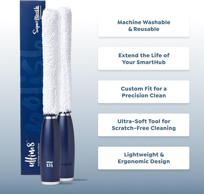 SuperMouth ULTIM8 Bundle - SmartBrush Electric Toothbrush+ SmartHub UV Sanitizer & Dryer + HubMate Microfiber Cleaning Tool - SuperBristles Clean 40X Better - Hygienic Maintenance Kit - Rose Gold