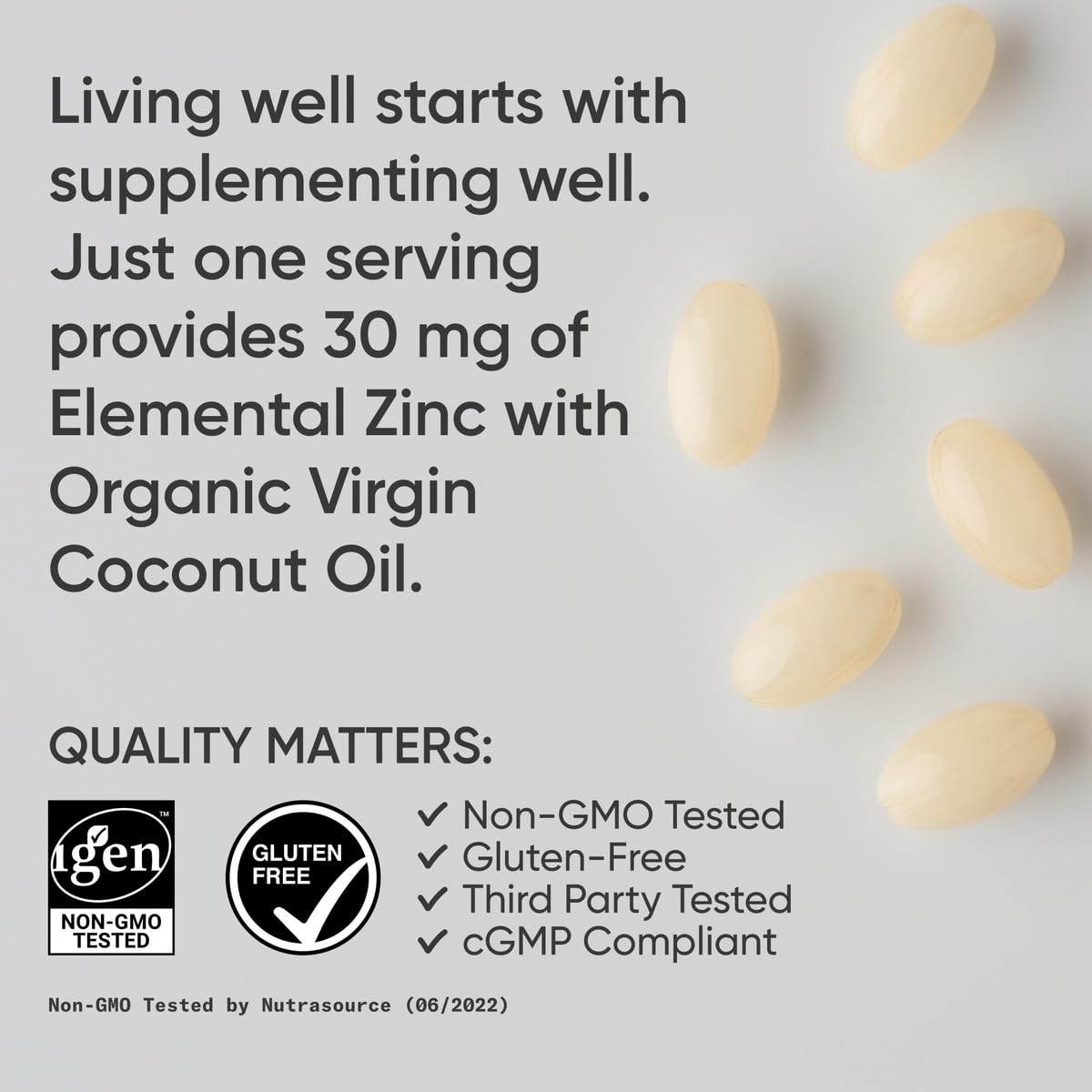 Sports Research High Potency Zinc Picolinate 30mg with Organic Coconut Oil | Highly Absorbable Zinc Supplement for Healthy Immune & Enzyme Function - Non-GMO Tested & Gluten-Free (90 Liquid Softgels)