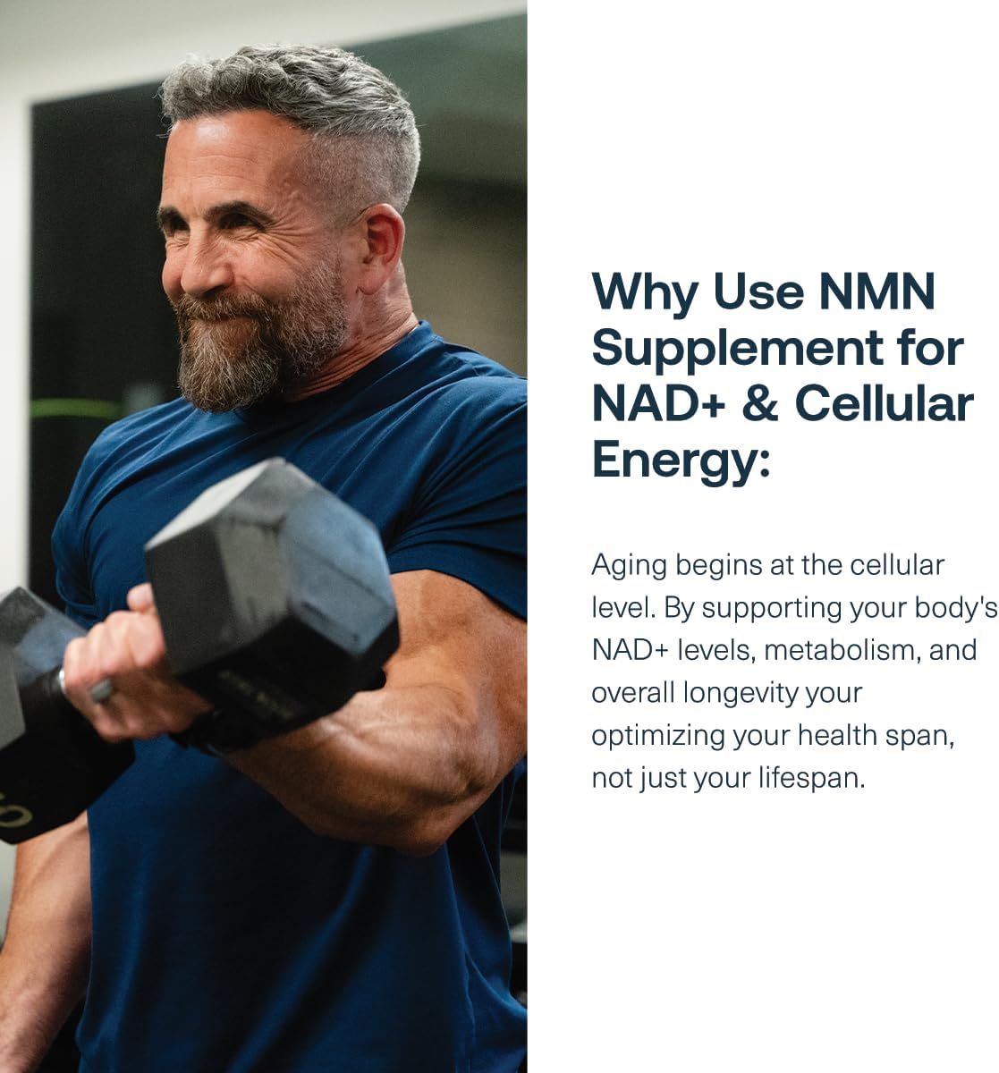 Transparent Labs NMN Supplement for NAD+ Levels - NAD Supplement with 600 mg Nicotinamide Mononucleotide to Support Healthy Aging, Cellular Energy Production, & Metabolic Balance - 30 Count