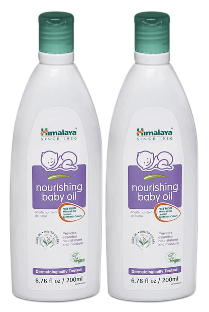 Himalaya Nourishing Baby Oil with Ashwagandha,Massage Oil, 6.76 oz, 2 Pack