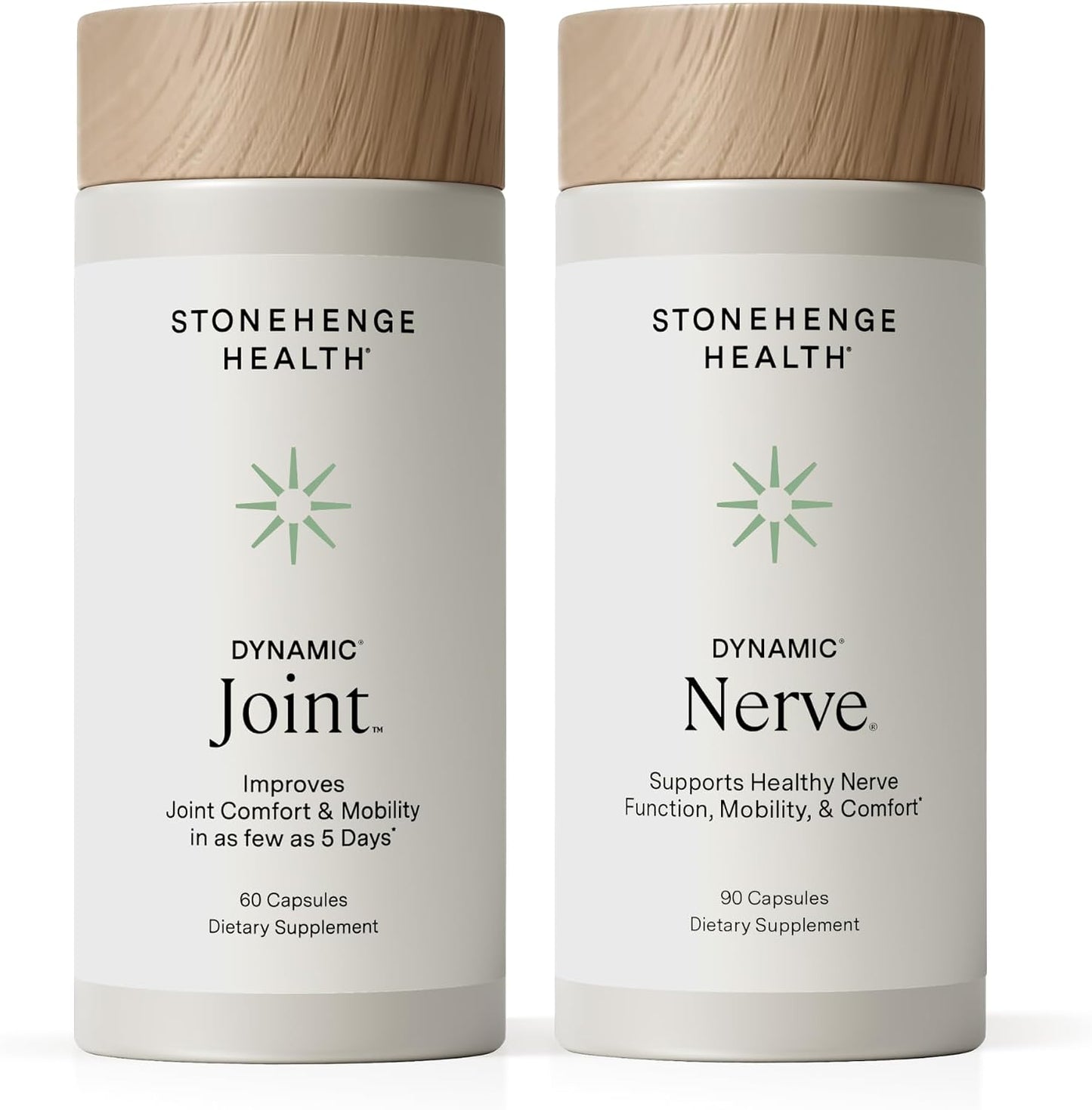 Stonehenge Health Dynamic Joint & Dynamic Nerve Bundle Supplements Supports: Joint Discomfort, Stiffness, Support Comfort, Tingling, Numbness, Burning, Joint Health