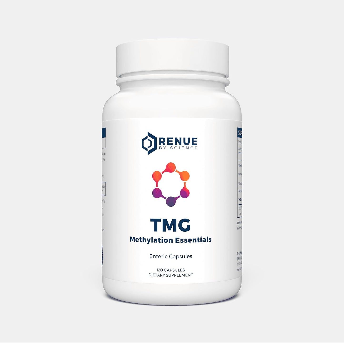 Renue By Science TMG | High Strength TMG Supplements | 120 Trimethylglycine Capsules - 900mg TMG per Serving with Vitamin B12 Vitamin B6 Folate & Zinc | Made in the USA & Third-Party Tested