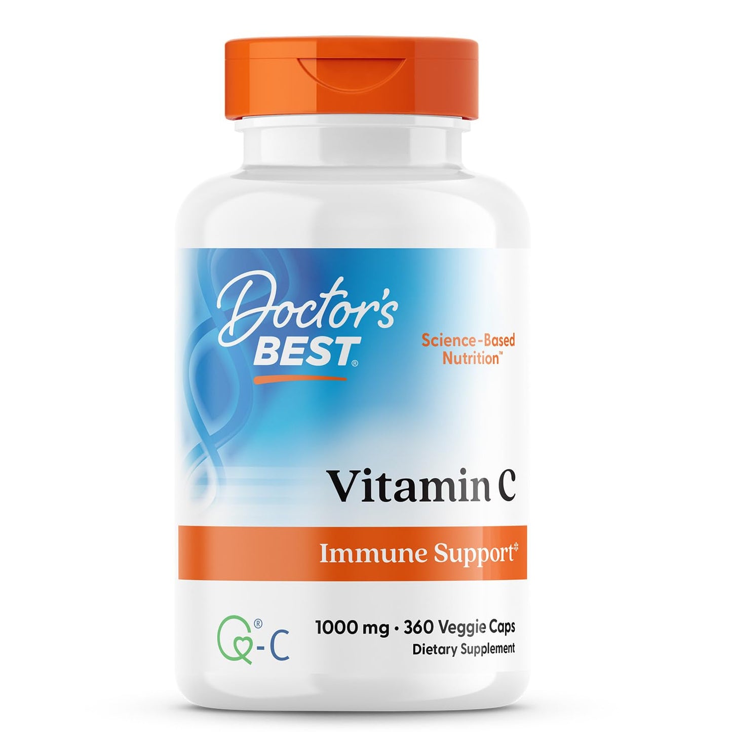 Doctor's Best Vitamin C 1000mg Supplement for Men & Women - Vegan Vitamin C Capsules as Q-C Ascorbic Acid, Immune Health Support for Adults, Non GMO, Gluten Free, Soy Free - 120 Veg Caps