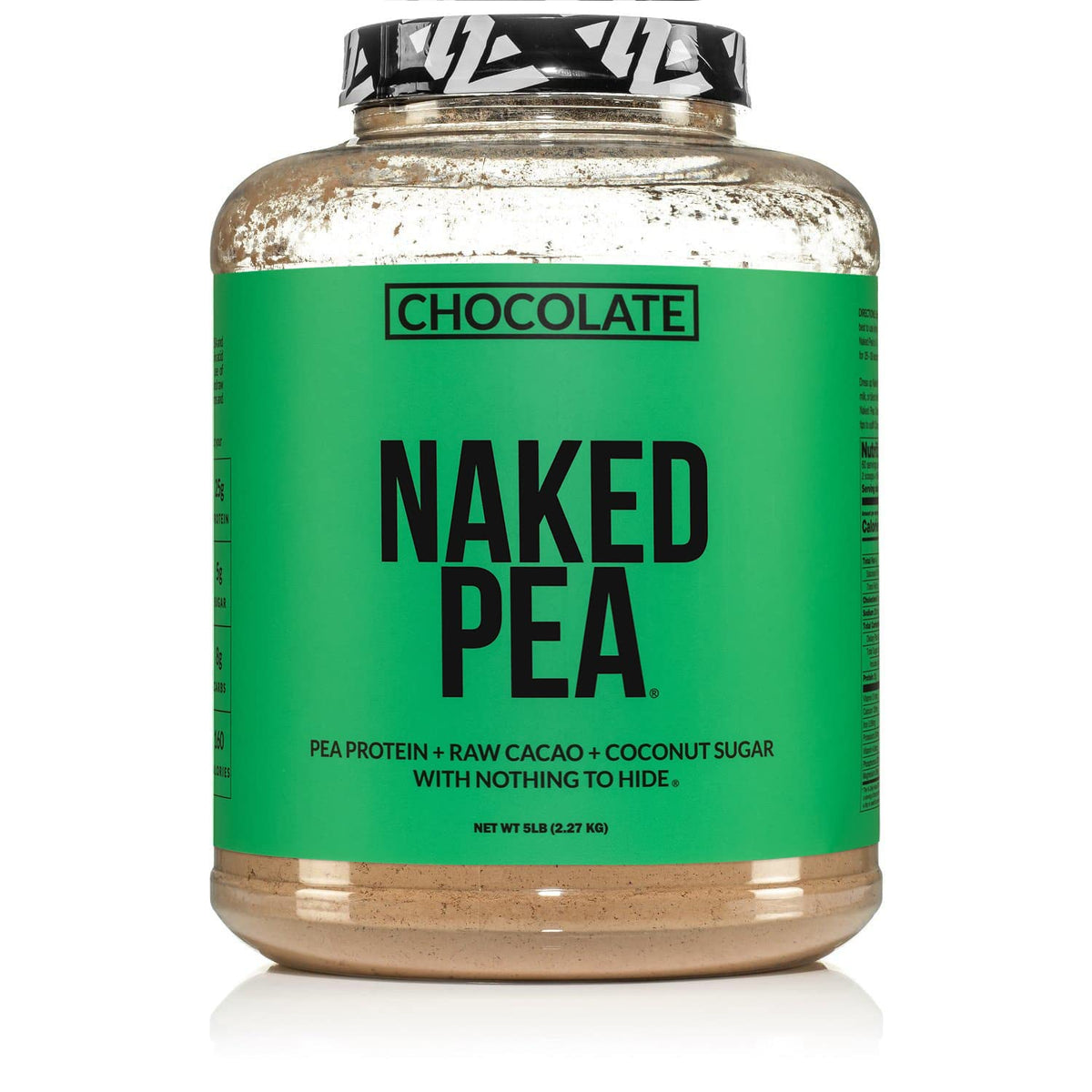 NAKED Chocolate Pea Protein - Pea Protein Isolate from North American Farms - 5lb Bulk