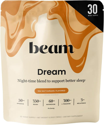 Beam Dream Sleep Powder & Creatine Bundle, Third Party Tested Natural Sleep Aid & Recovery Supplement with Micronized Creatine Monohydrate, Unflavored Pure Creatine Powder for Muscle Strength, Energy