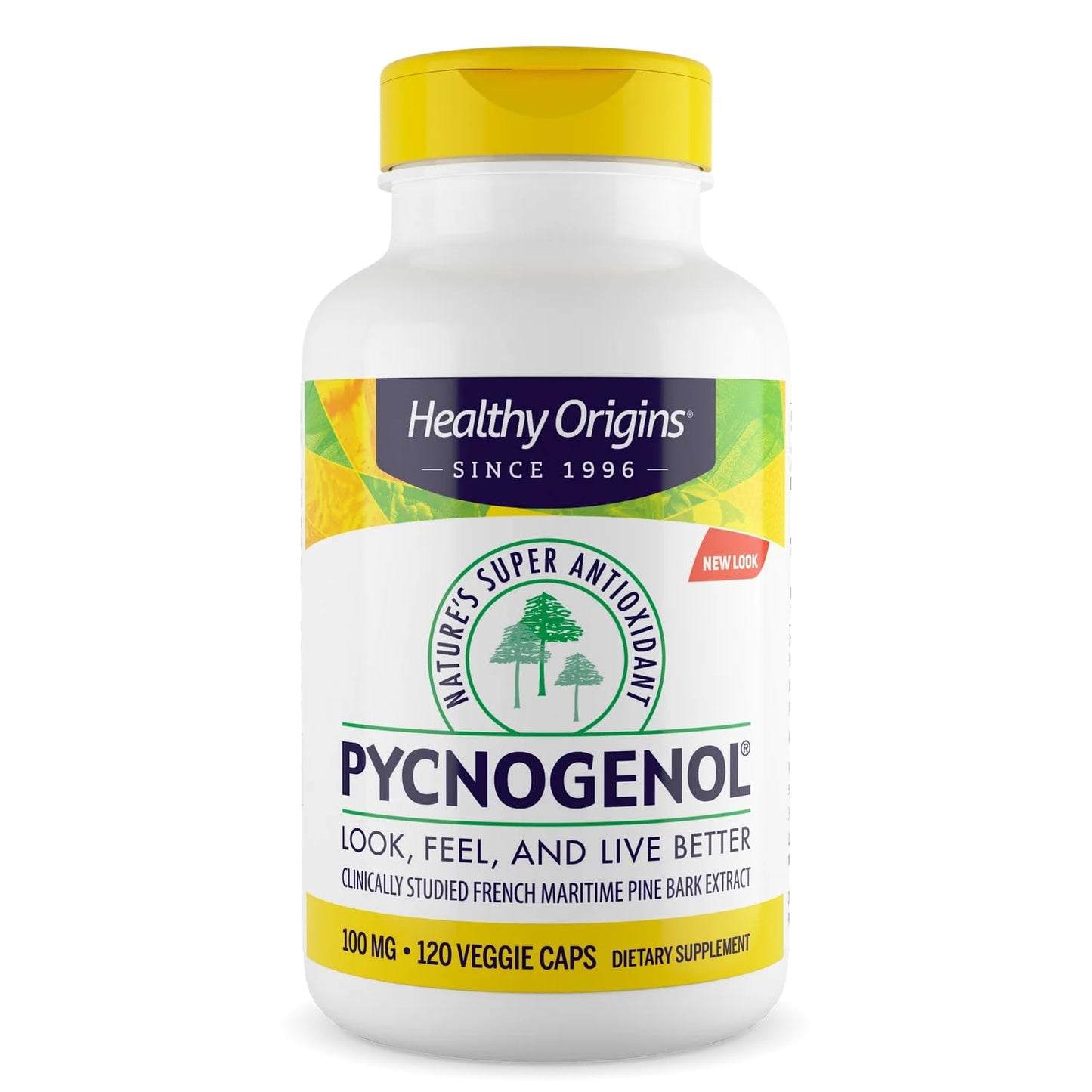 Healthy Origins Pycnogenol Pine Bark 100 mg, 60 Veggie Caps