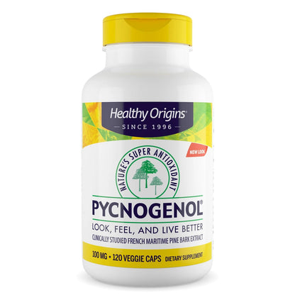 Healthy Origins Pycnogenol Pine Bark 100 mg, 60 Veggie Caps