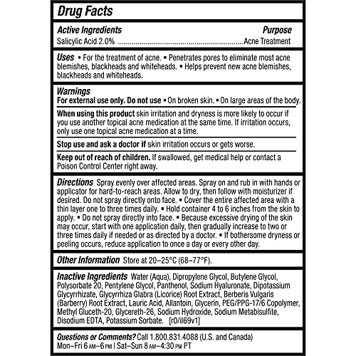 Paula's Choice CLEAR Back & Body Exfoliating Acne Spray, 2% BHA (Salicylic Acid)
