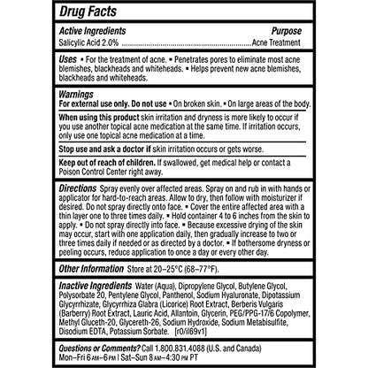 Paula's Choice CLEAR Back & Body Exfoliating Acne Spray, 2% BHA (Salicylic Acid)