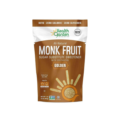 Health Garden Monk Fruit Sweetener, Golden Sugar Substitute - 2.5 lb