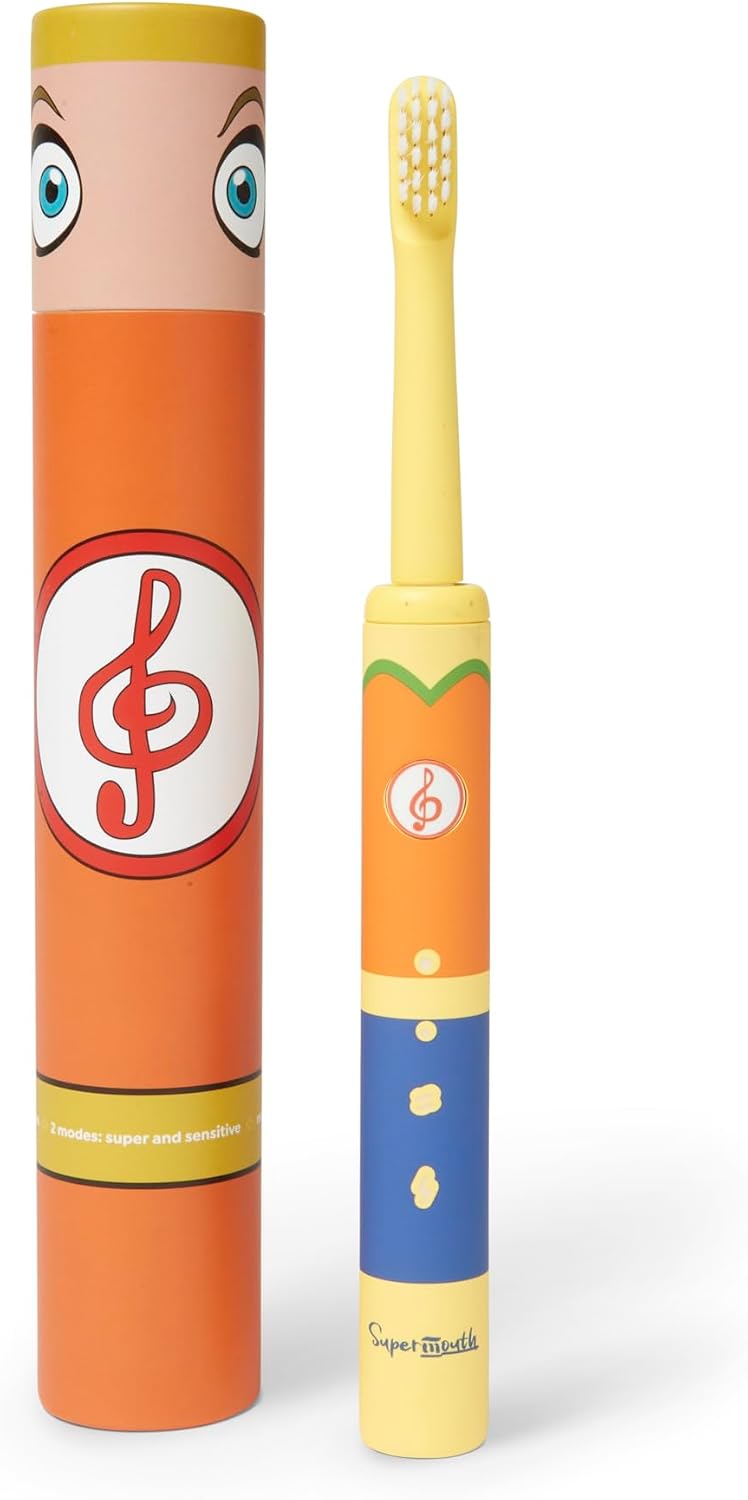SuperMouth Sidekick Sonic Toothbrush, Rechargeable, Kids 6+, Melo-D
