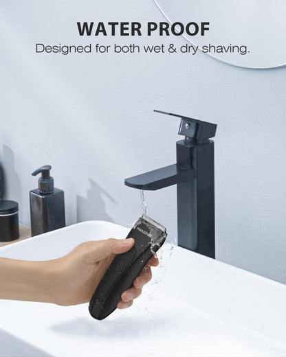 MANSPOT Manscape Groin Hair Trimmer for Men, Electric Ball Trimmer/Shaver, Replaceable