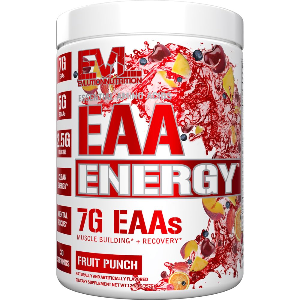 EAAs Amino Acids Powder - Energizing EAA Essential Amino Acids Pre & Post Workout Powder for Muscle Building Energy and Recovery Support with 7g per Serving Plus 5g BCAAs (Watermelon, 30 Servings)