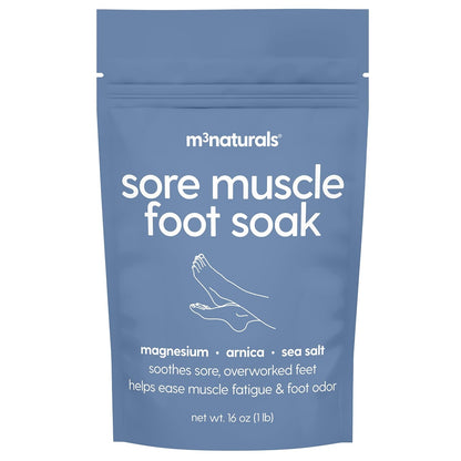 Sore Muscle Foot Soak with Arnica, Eucalyptus & Peppermint,16 oz by M3