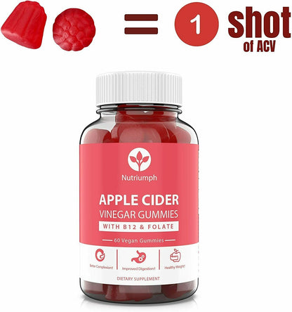 Nutriumph Apple Cider Vinegar Gummies with The Mother Vegan – Weight Loss, Detox