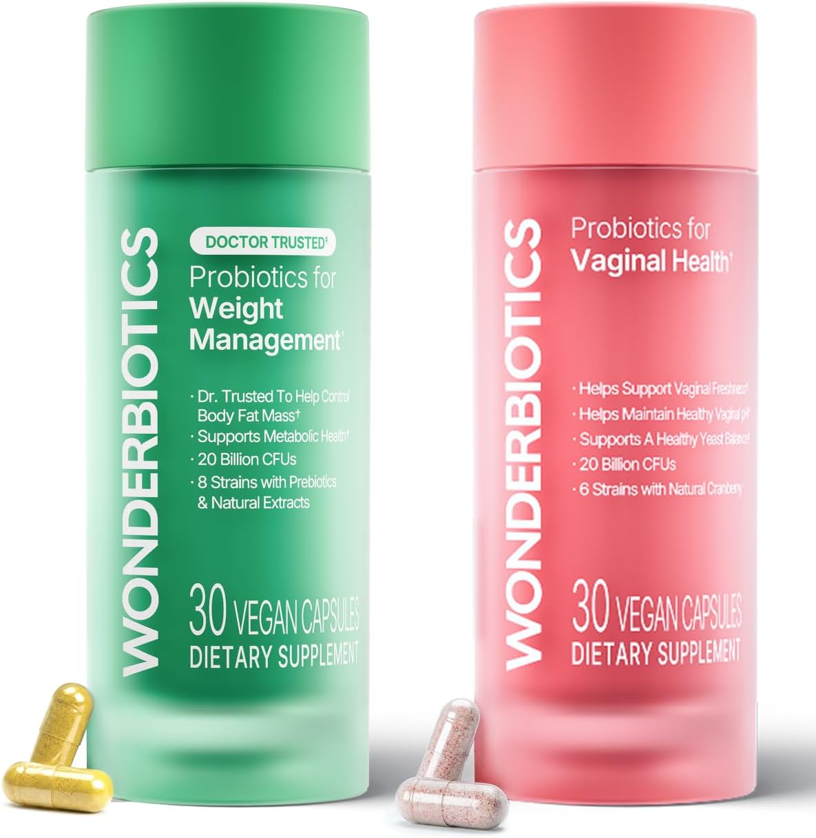 Metabolic & Women’s Health Bundle - Weight Management Probiotics (20B CFU, 8 Strains + Dihydroberberine) & Probiotics for Women Vaginal Health (20B CFU, 6 Strains with Natural Cranberry)