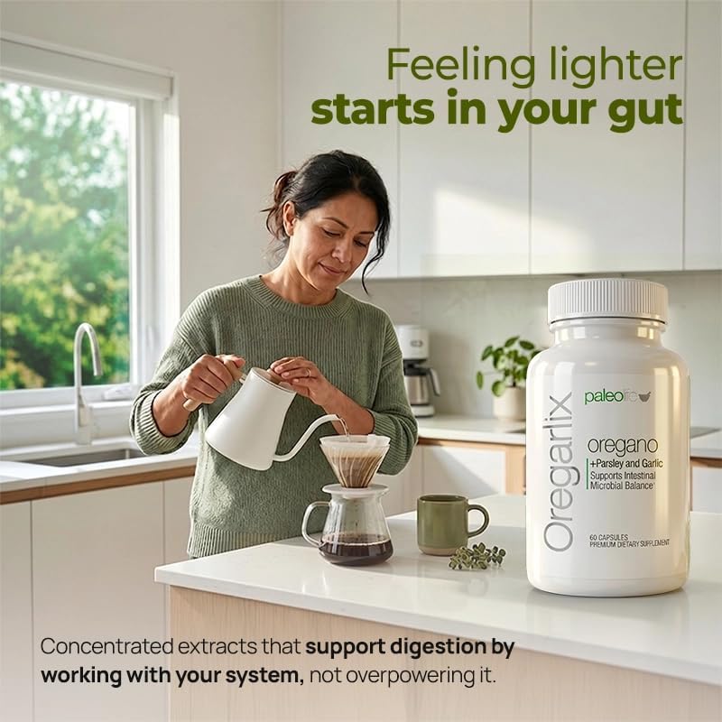 Paleolife - Oregarlix - Premium Gut Health Supplement. Microbial Balance with Premium Prebiotics - Help Keep Good Bacteria Healthy & Growing - 100% Natural (1-Pack)