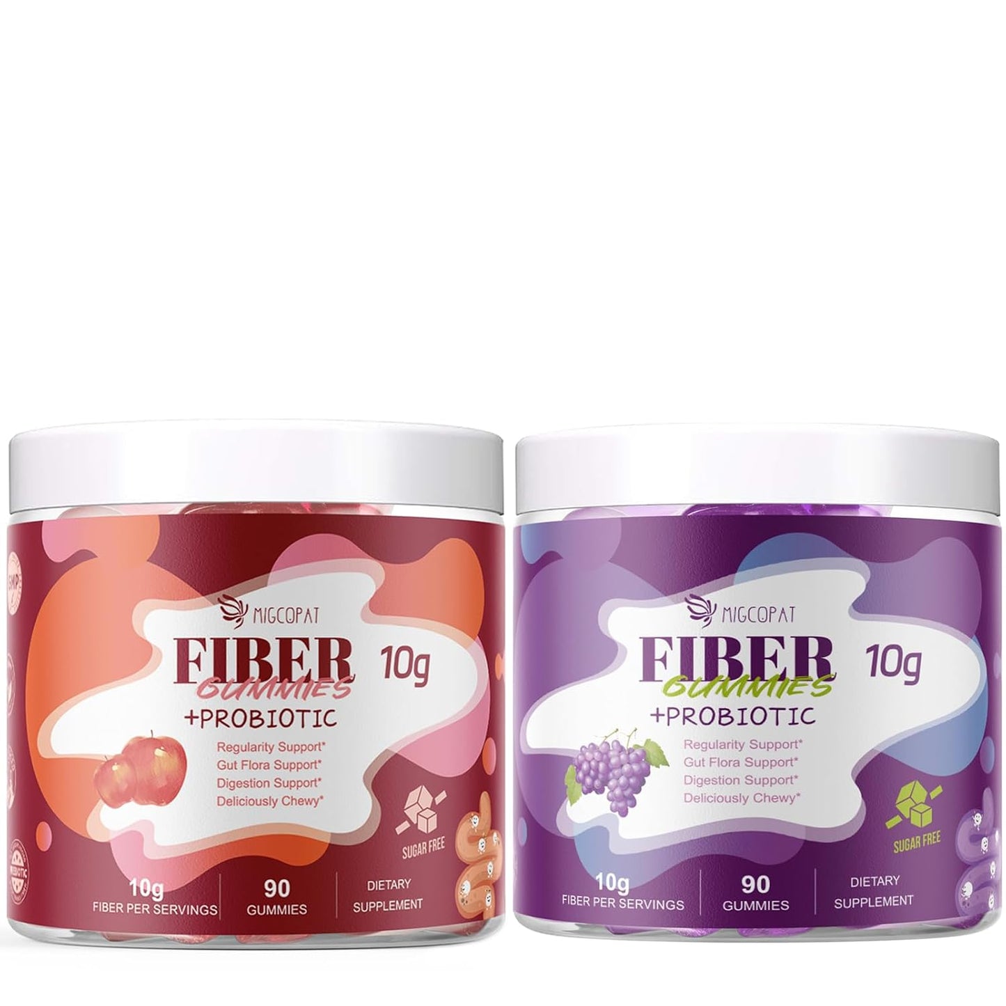 Fiber Gummies (Grape Flavor+ Apple Flavor)