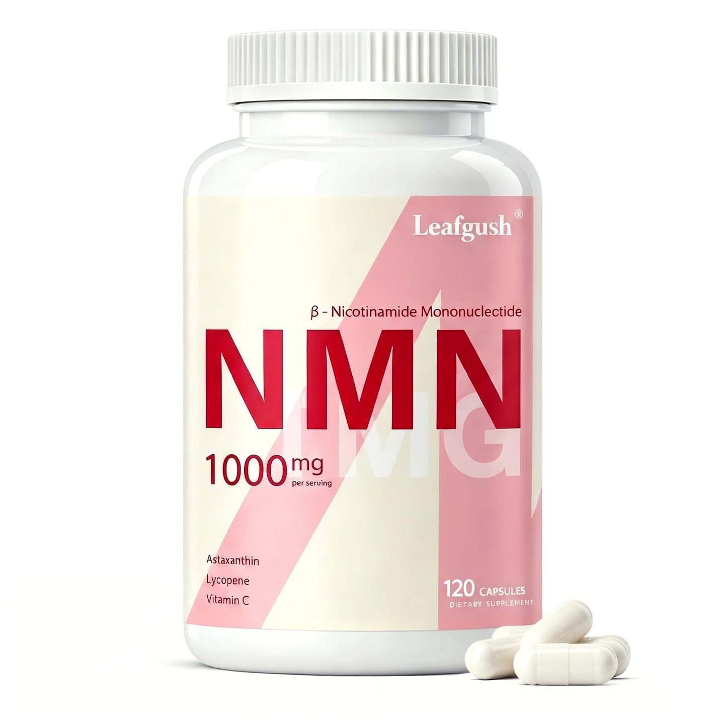 NMN Supplement 1000mg Complex, NAD+ Precursor Support, with NMN 600mg & TMG 250mg, Nicotinamide Mononucleotide Formula with Astaxanthin, Lycopene & Vitamin C, 5-in-1 Daily Cellular Energy Support