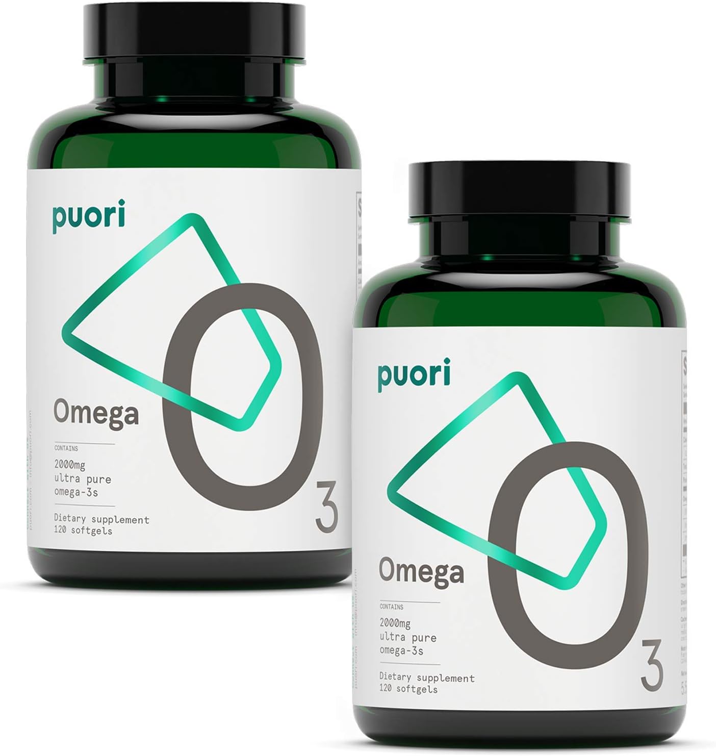 Puori Omega 3 Fish Oil Supplement - Ultra Pure & Burpless Wild Caught Fish Oil with 2000mg Omega 3 Fatty Acids,1250mg EPA & 500mg DHA Supports Heart, Brain & Eye Health - IFOS Certified - 240 Softgels