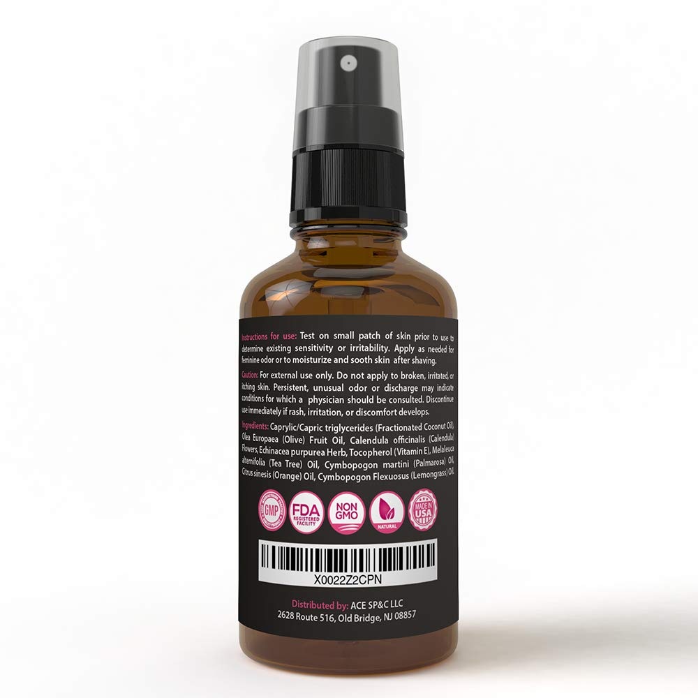 pHresh Feminine Spray - 100% All Natural Yoni Oil for Women - with Tea Tree, Lemongrass, Orange Essential Oils