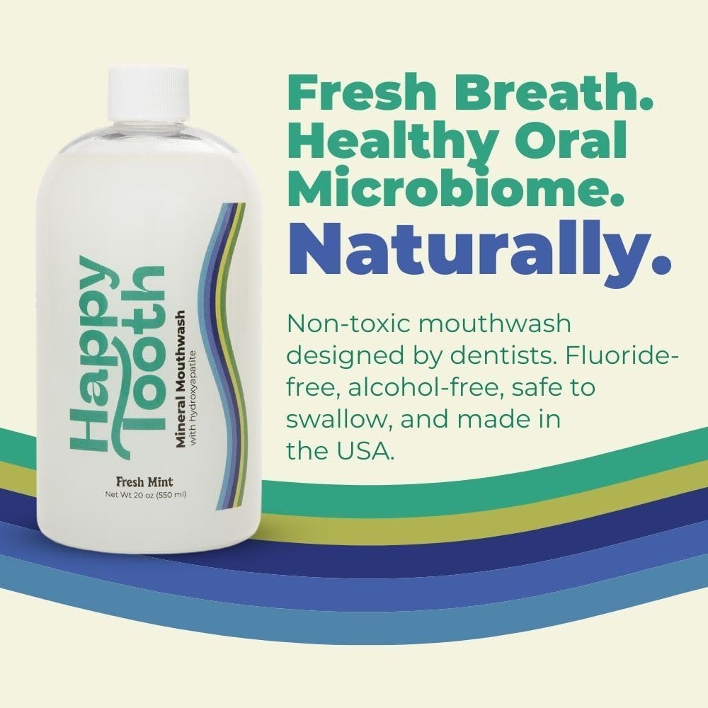 Hydroxyapatite Mouthwash, Remineralizing, Fresh Breath, Mint, 20 Fl Oz