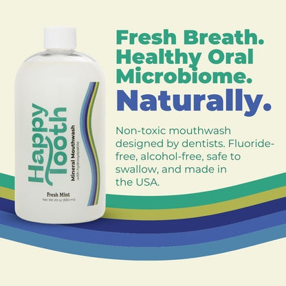 Hydroxyapatite Mouthwash, Remineralizing, Fresh Breath, Mint, 20 Fl Oz