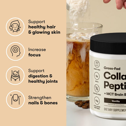 Perfect KETO Collagen Powder with MCT Oil, Grassfed, GF, Multi Supplement, Vanilla 11.07 Oz