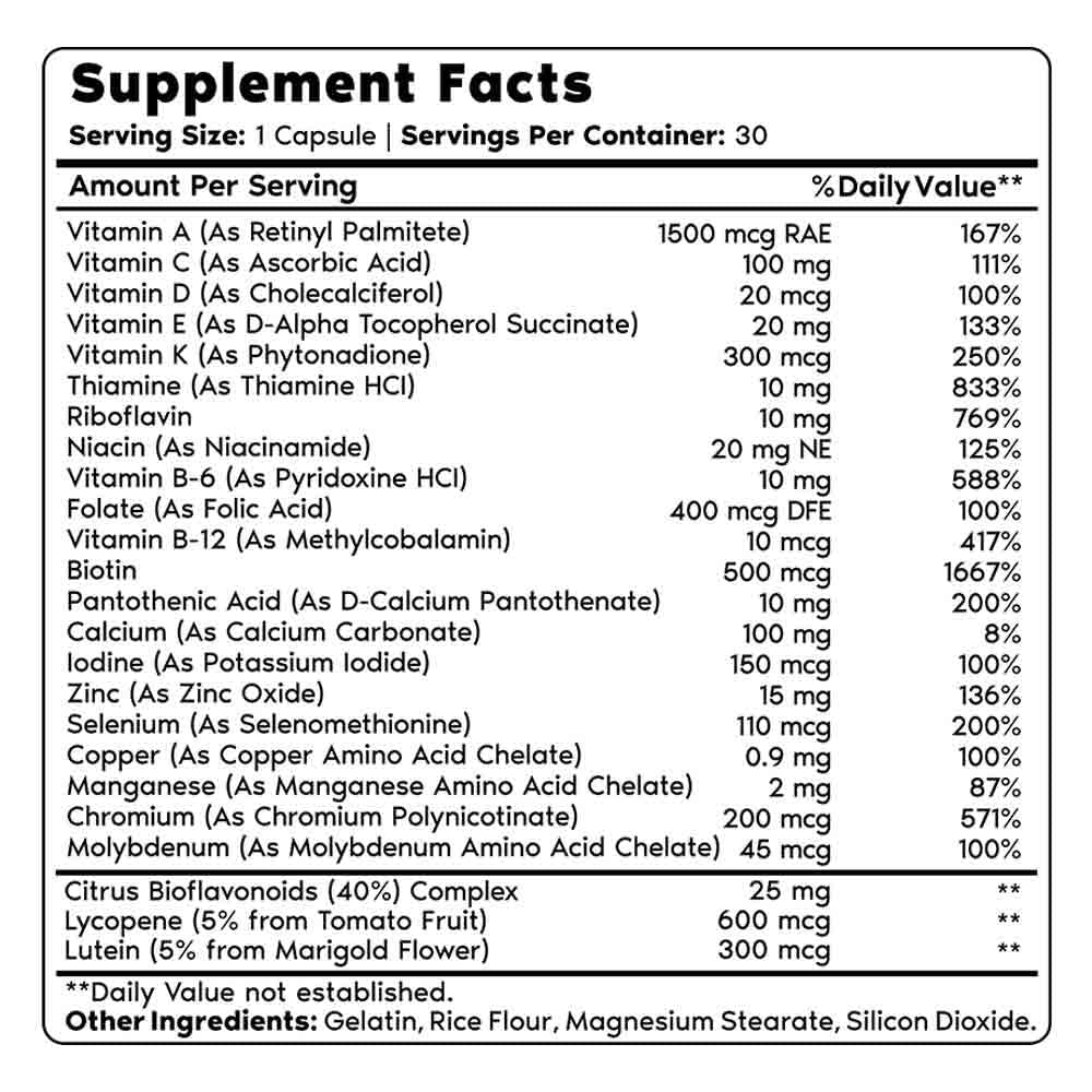 Primal Harvest 2 Pack, Multivitamin for Women and Men Vitamin A, Vitamin C, Vitamin D