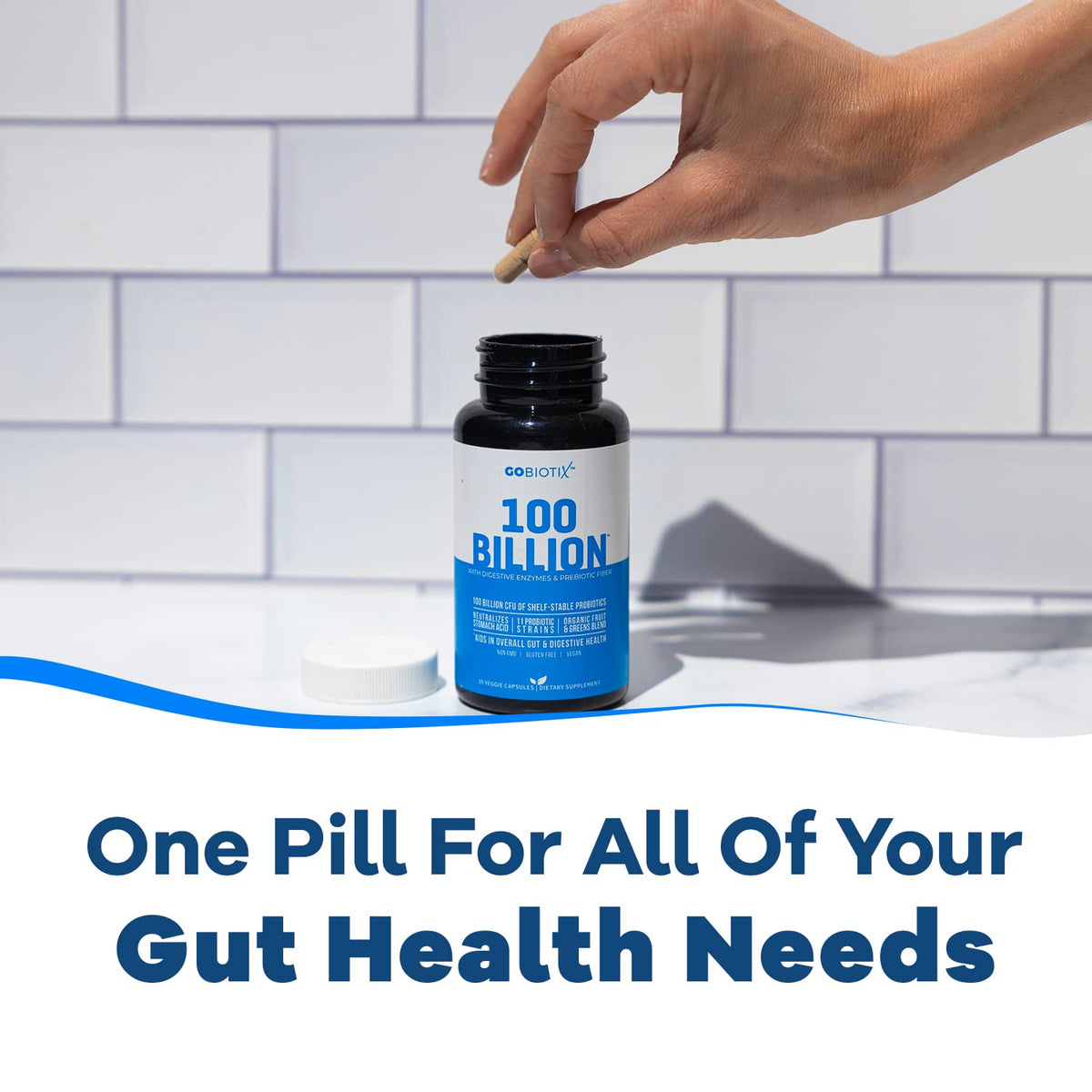 100 Billion - Probiotics and Prebiotics Supplement Pills - Digestive Enzymes and Prebiotic