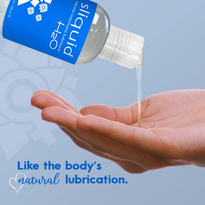 Sliquid H2O Water Based Lube Lubricant for Sex, Glycerin Free Personal Lubricant (4.2 Oz) Clear, Unscented
