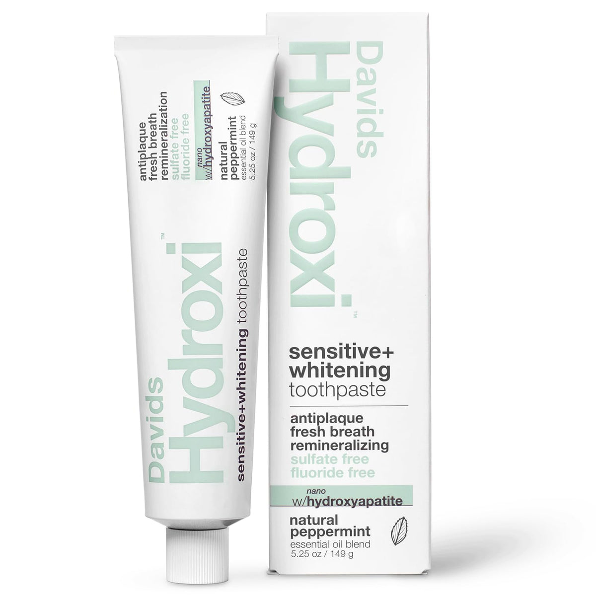 Davids Nano Hydroxyapatite Toothpaste Sensitive + Whitening Peppermint 4oz