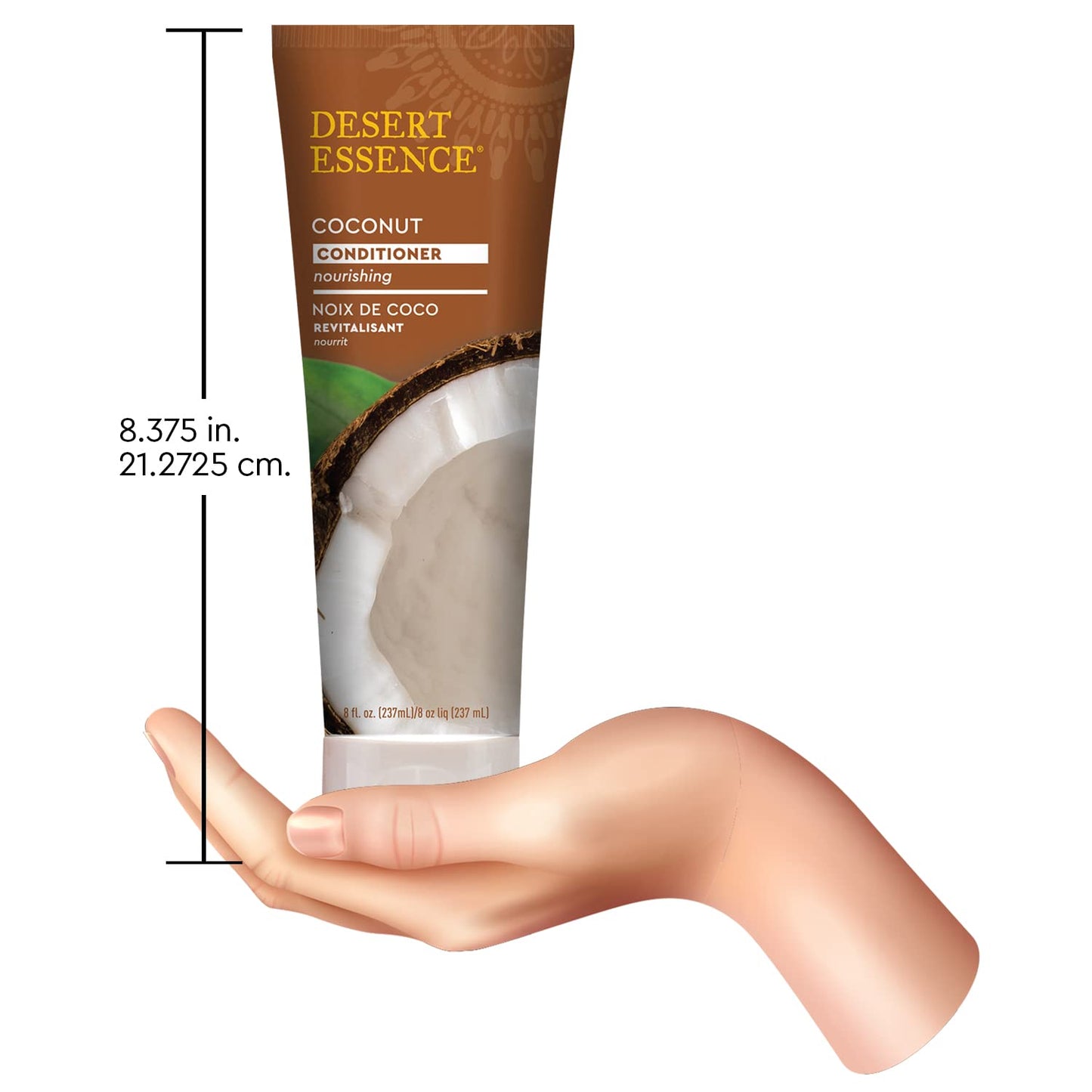 Desert Essence Coconut Conditioner - 8 fl oz - Nourishing for dry hair, smooth frizz and restore moisture and shine with Organic Coconut Oil, Shea Butter, and Sunflower Oil | B002V2M7OC